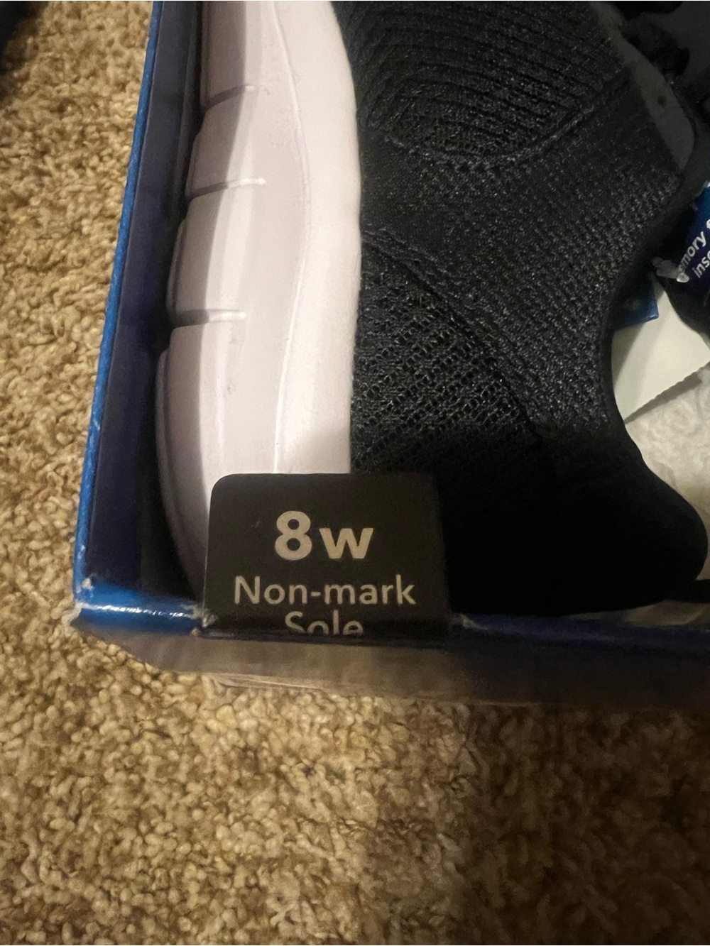 NIB Women’s Champion Black Athletic Sneakers with White Soles Size 8 Wide - Picture 6 of 14